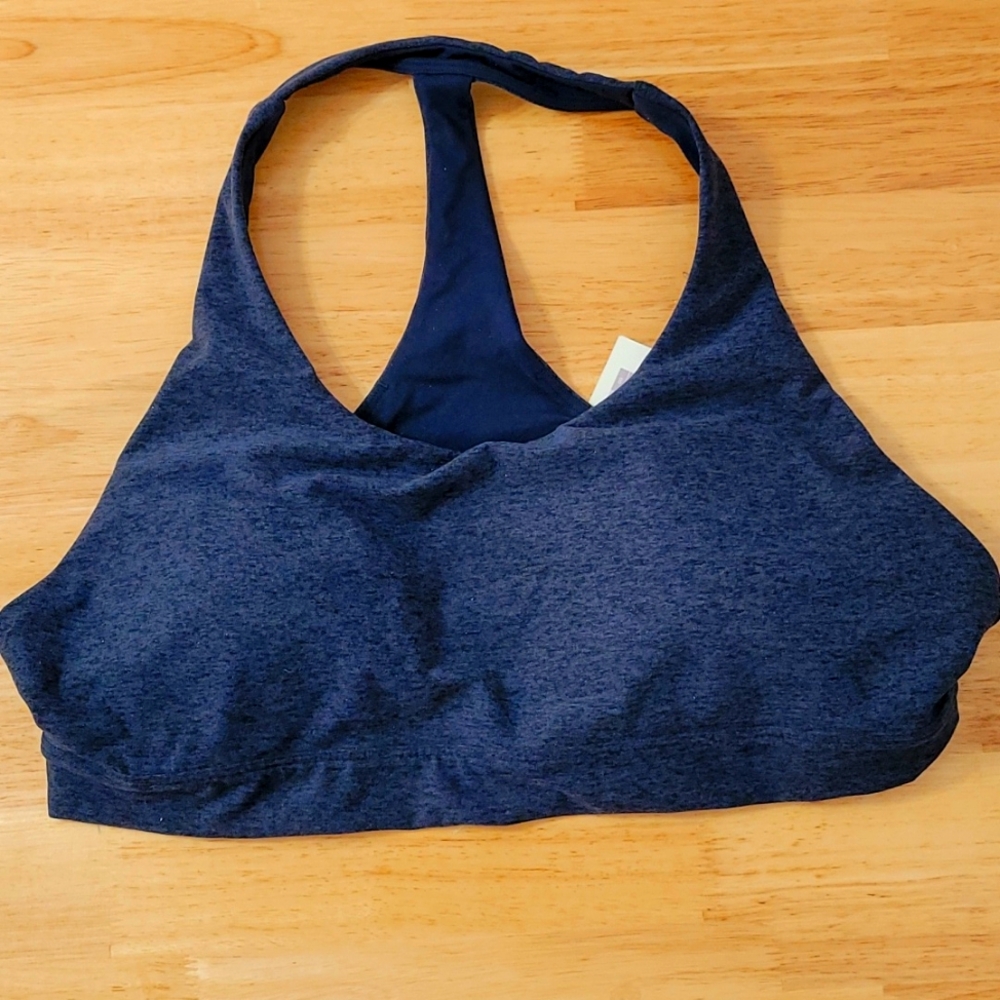 NEW CALIA Women's Lustralux T-Back Bra in Darker Ardosia Slate Heather SIZE XXL